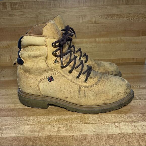 Red Wing Shoes Ankle Boots tan Lace Up Padded ankle 1280 EH size 13D mens
